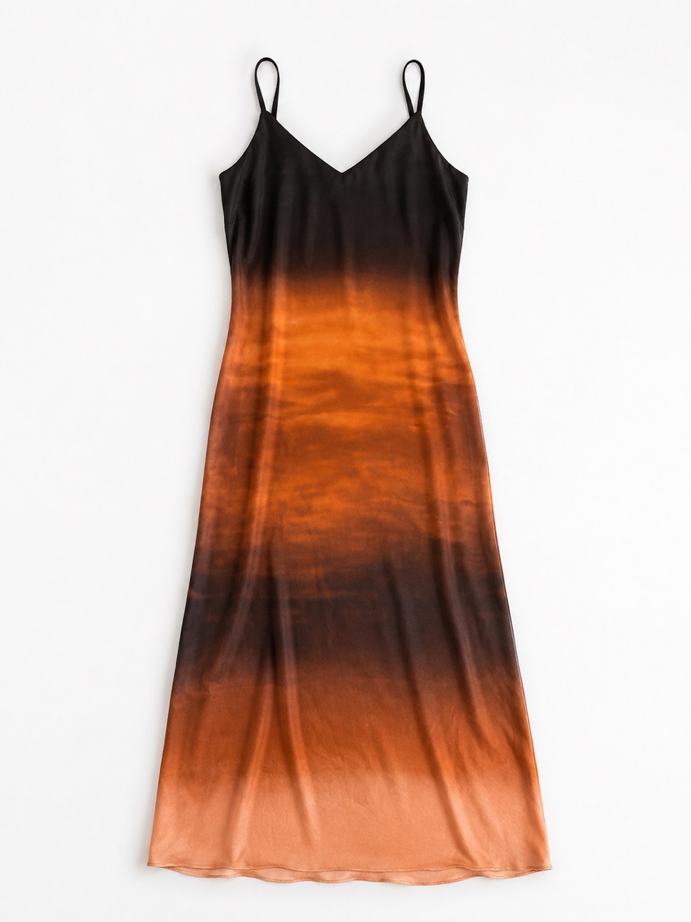 Urban Revivo Ombre Slip Dress Orange & Brown Size Medium  #y2k #girly
